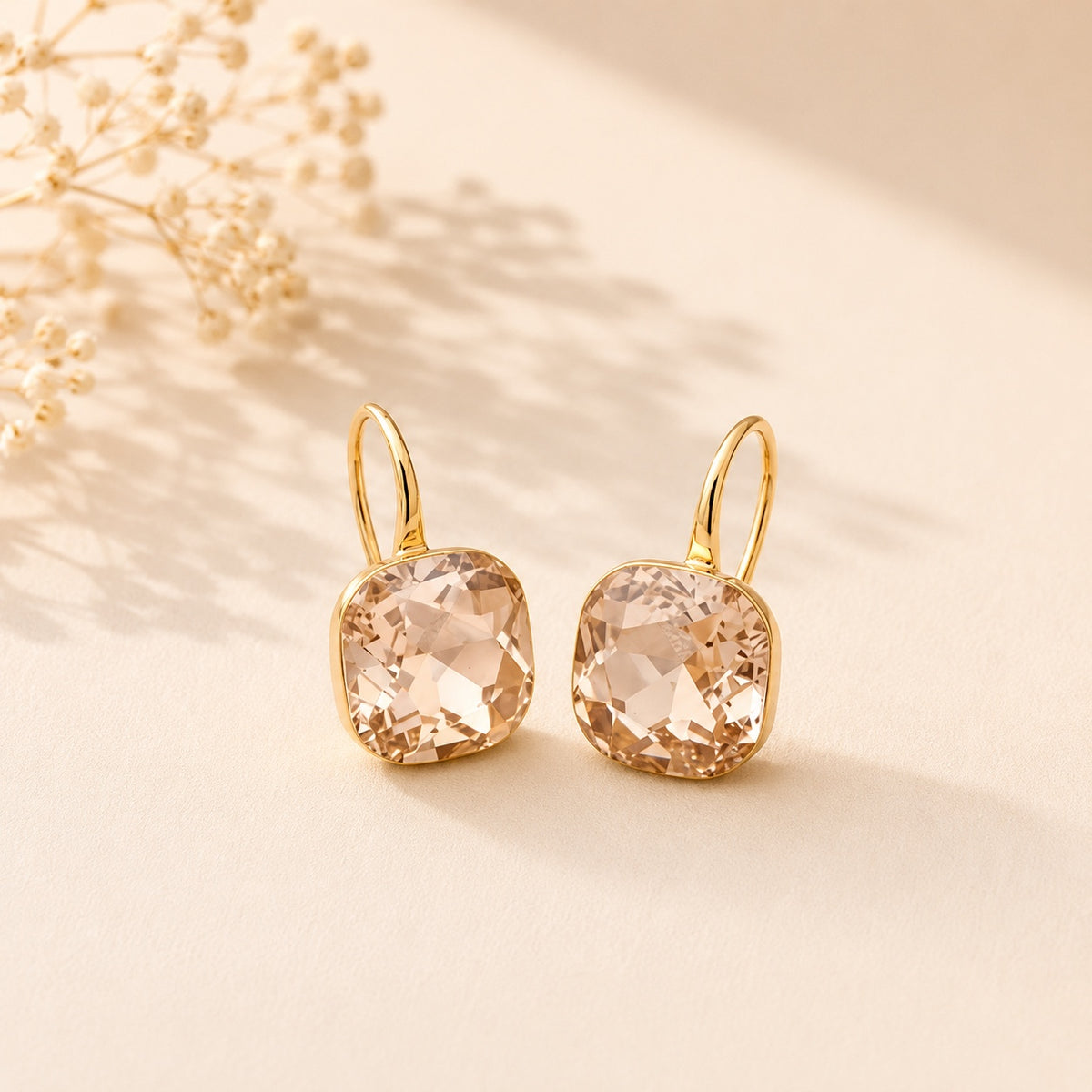 Champagne Glow Drop Earrings