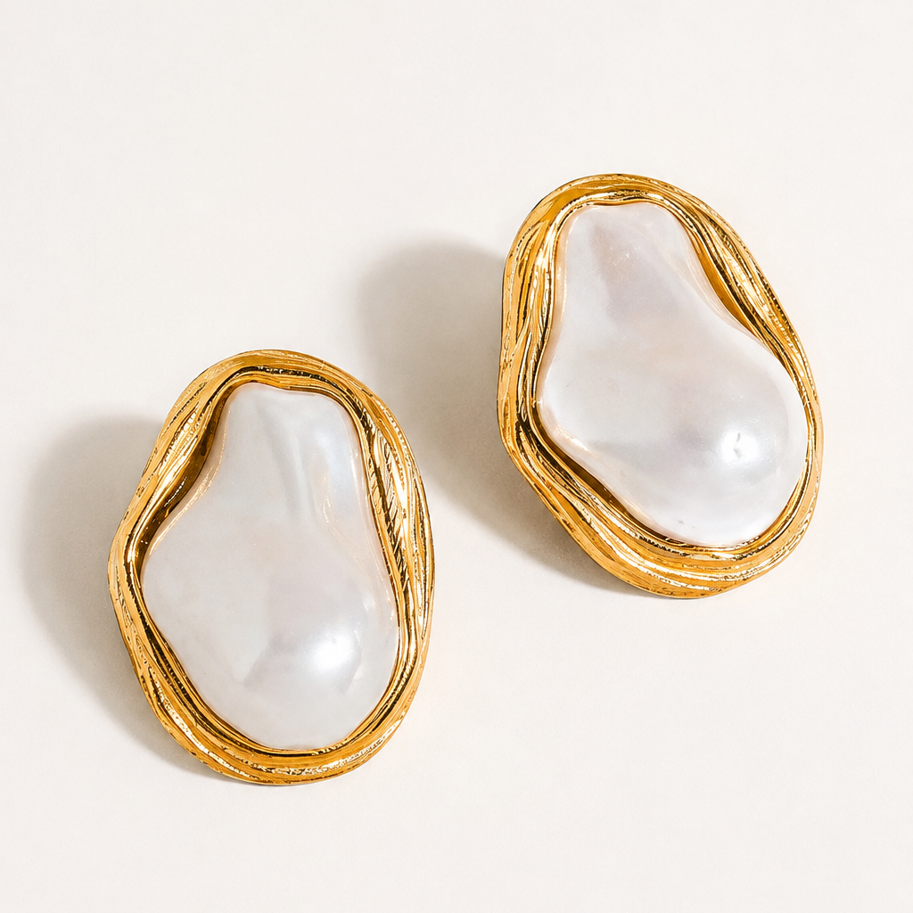 Mother of Pearl Statement Earrings