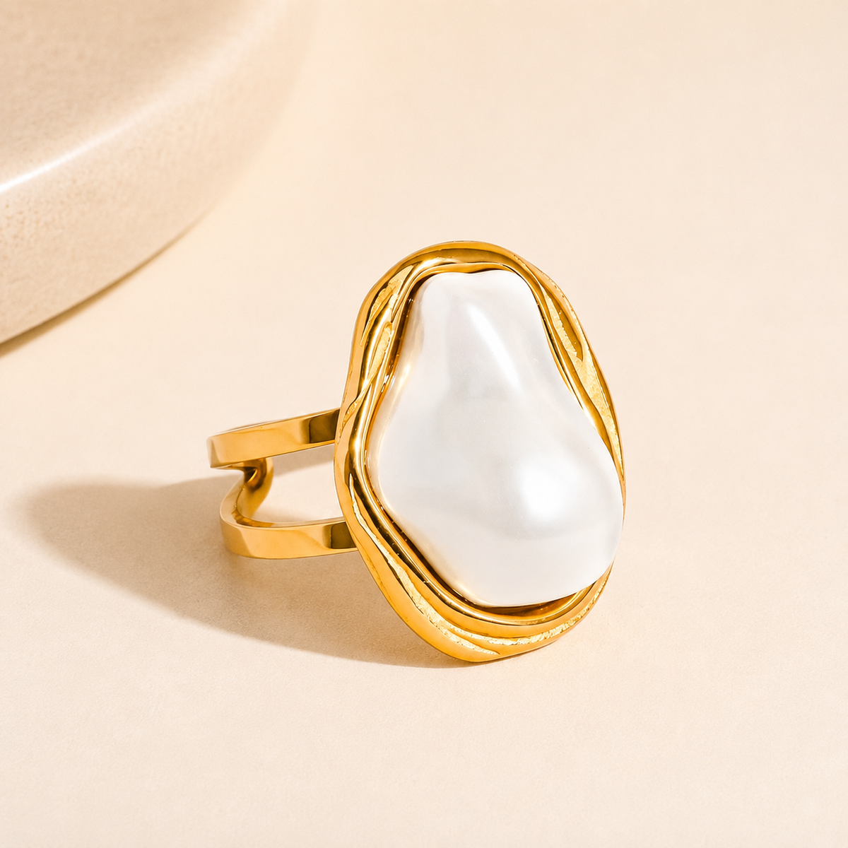 Mother of Pearl Statement Ring